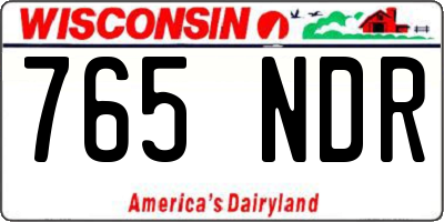 WI license plate 765NDR