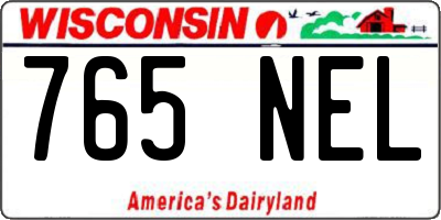 WI license plate 765NEL