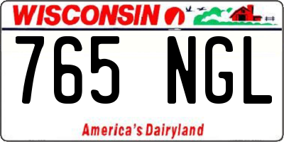 WI license plate 765NGL