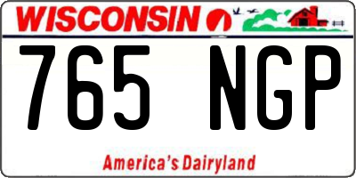 WI license plate 765NGP