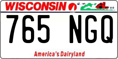 WI license plate 765NGQ