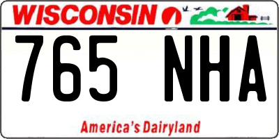 WI license plate 765NHA