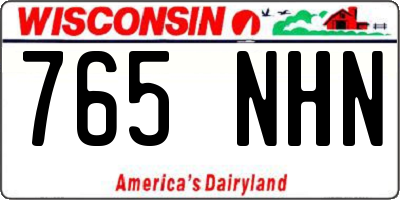 WI license plate 765NHN
