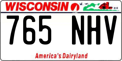 WI license plate 765NHV