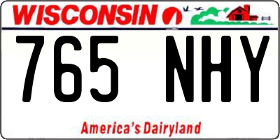WI license plate 765NHY
