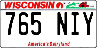 WI license plate 765NIY