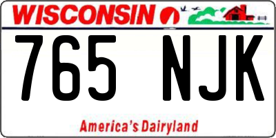 WI license plate 765NJK