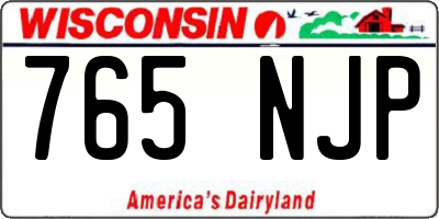 WI license plate 765NJP