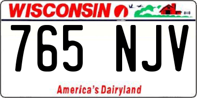 WI license plate 765NJV