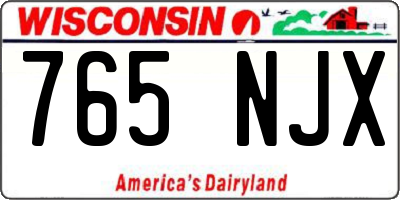 WI license plate 765NJX