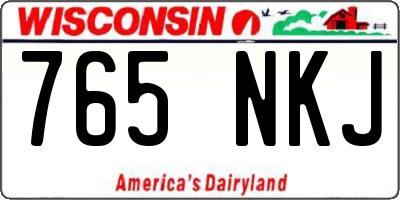 WI license plate 765NKJ