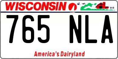 WI license plate 765NLA