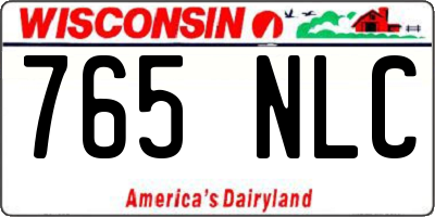 WI license plate 765NLC