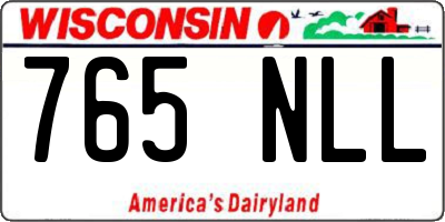 WI license plate 765NLL