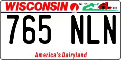 WI license plate 765NLN