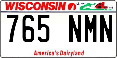 WI license plate 765NMN