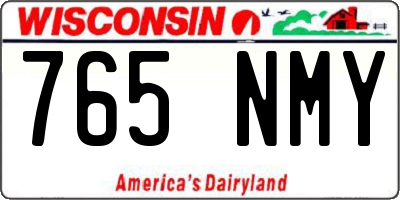 WI license plate 765NMY