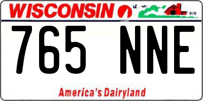 WI license plate 765NNE