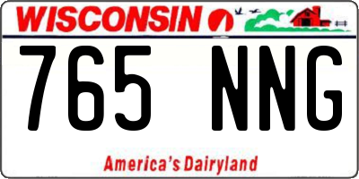 WI license plate 765NNG
