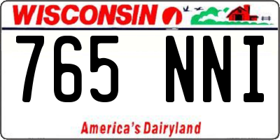 WI license plate 765NNI
