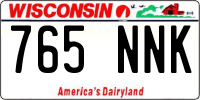 WI license plate 765NNK