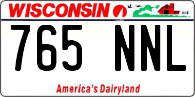 WI license plate 765NNL