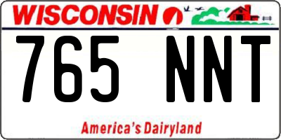 WI license plate 765NNT