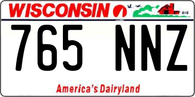 WI license plate 765NNZ