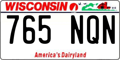 WI license plate 765NQN
