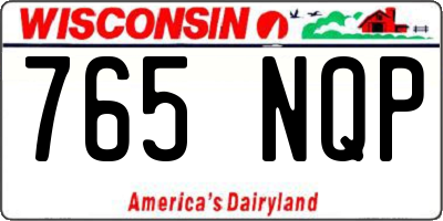 WI license plate 765NQP