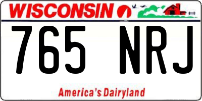 WI license plate 765NRJ