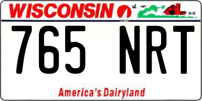 WI license plate 765NRT