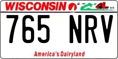 WI license plate 765NRV