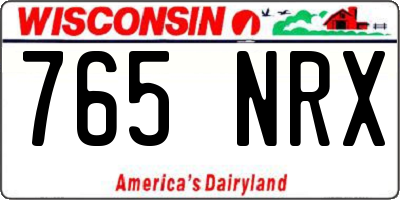 WI license plate 765NRX