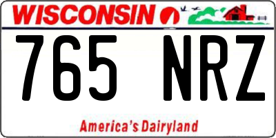 WI license plate 765NRZ