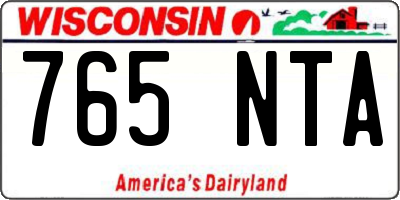 WI license plate 765NTA