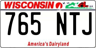 WI license plate 765NTJ