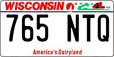 WI license plate 765NTQ