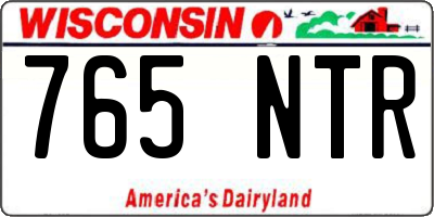 WI license plate 765NTR
