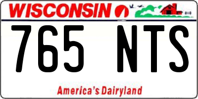 WI license plate 765NTS