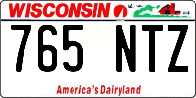 WI license plate 765NTZ