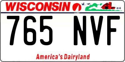 WI license plate 765NVF