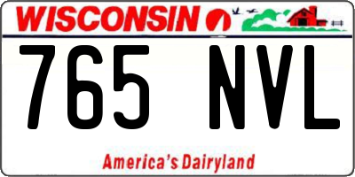 WI license plate 765NVL