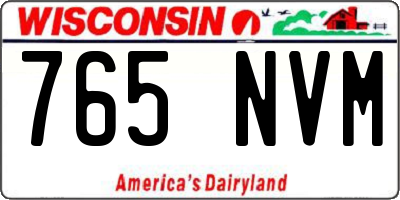WI license plate 765NVM
