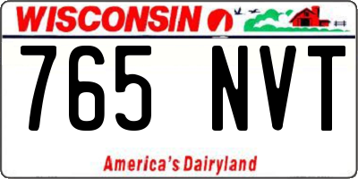 WI license plate 765NVT