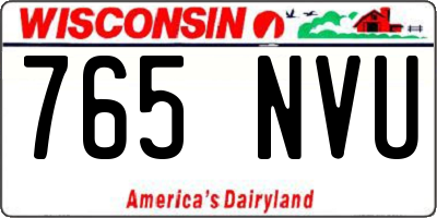 WI license plate 765NVU