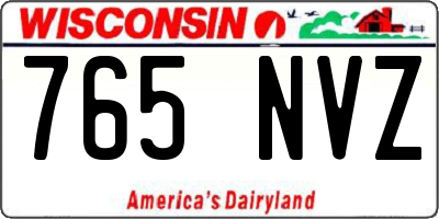WI license plate 765NVZ