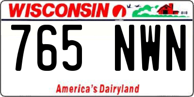 WI license plate 765NWN