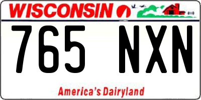 WI license plate 765NXN