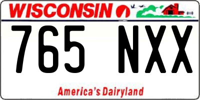 WI license plate 765NXX